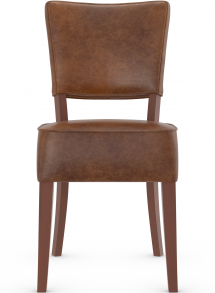 Genova Dining Chair Aniline Leather & Walnut