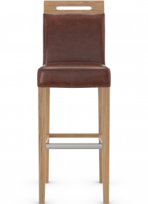 Modena Stool Antique Brown Bonded Leather