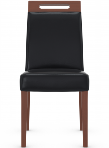 Modena Dining Chair Bonded Leather & Walnut