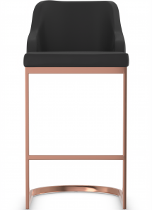 Nuovo Rose Gold Stool Leather